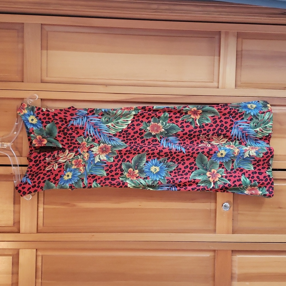 BCBG Animal Print Summer Sleeveless Dress Size Small